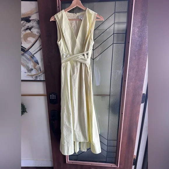 3.1 Phillip Lim Soft Yellow High-Low Dress – Size 4 - Picture 3 of 9